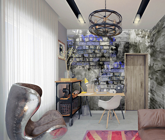 Фотообои в интерьере артикул Faktura 56, FAKTURA, Wall street