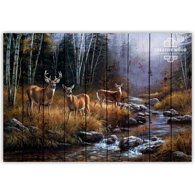 Картины ZOO - 40 Олени у ручья, ZOO, Creative Wood