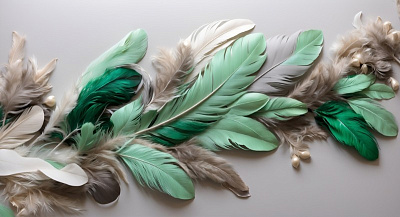 Панно AG-FT-022, Feathers, Design Studio 3D